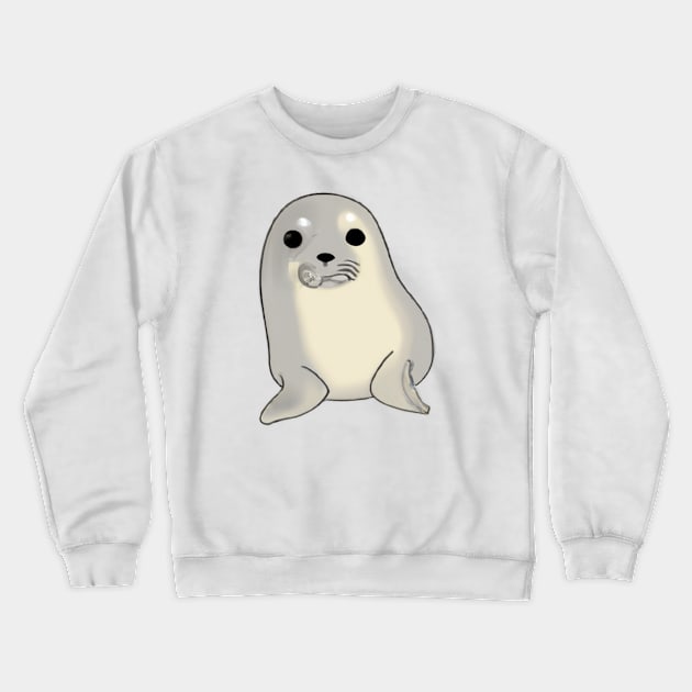 Cute Seal Drawing Crewneck Sweatshirt by Play Zoo